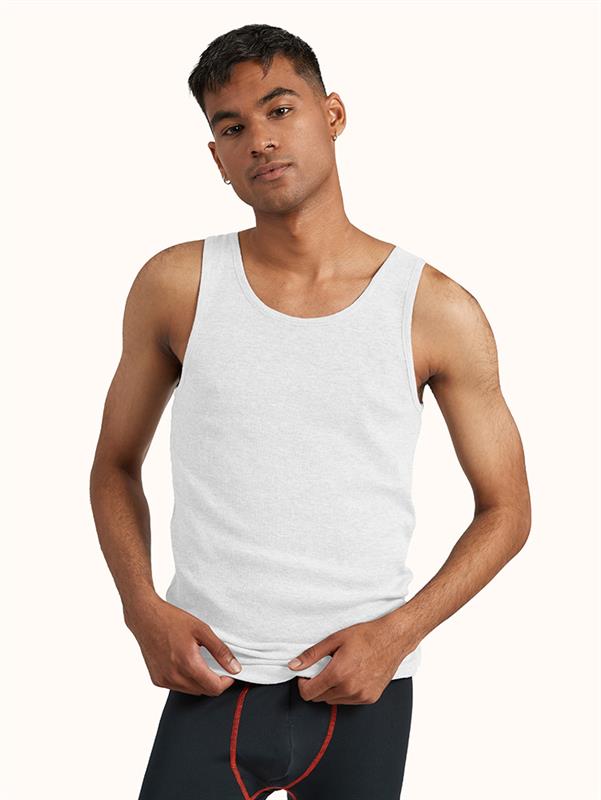 Men's A-Shirt Tank Tops White (3 Pack)