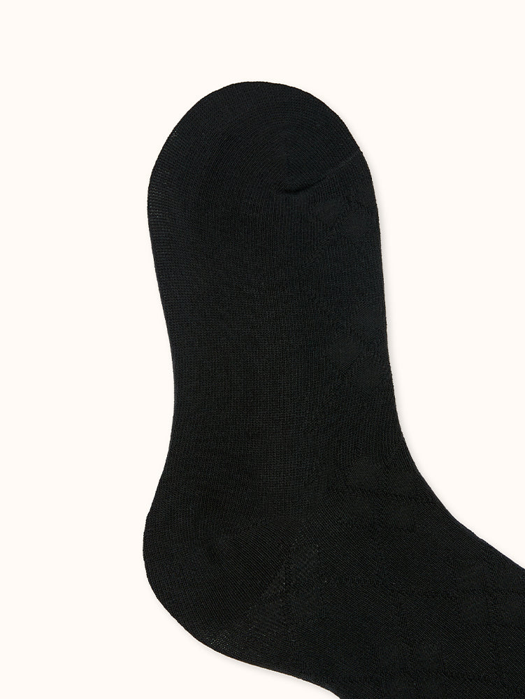 Girls' Diamond Texture Knee-High Socks