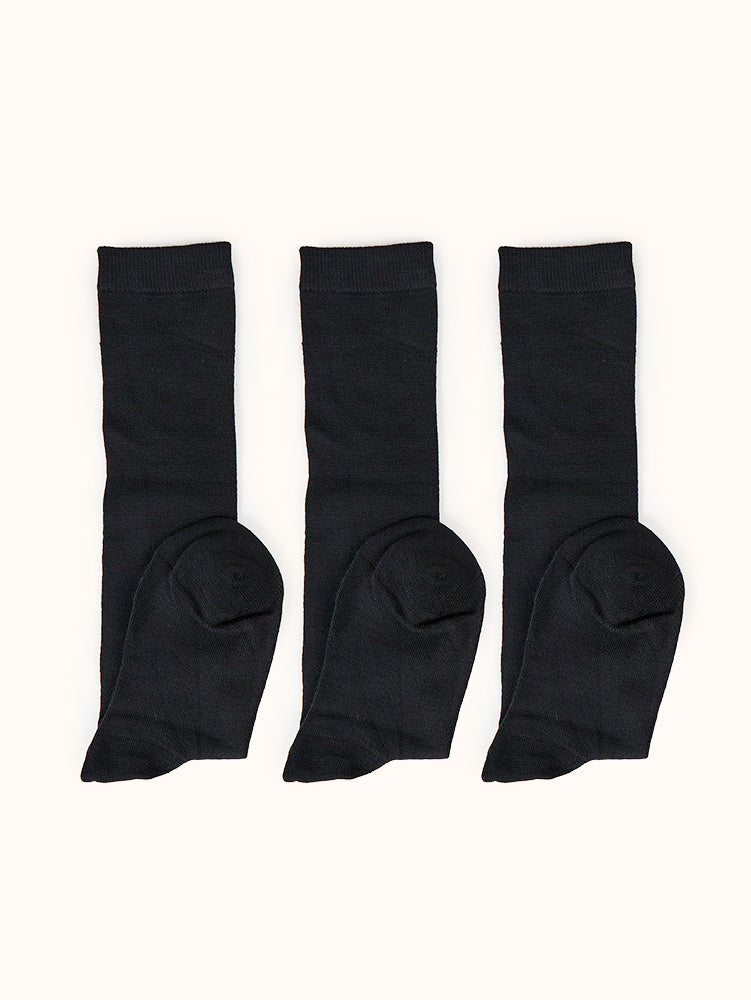 Girls' Flat Knit Bamboo Knee-High Socks (3 Pack)