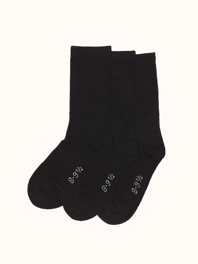 Boys' Cotton Crew Socks (3 Pairs)