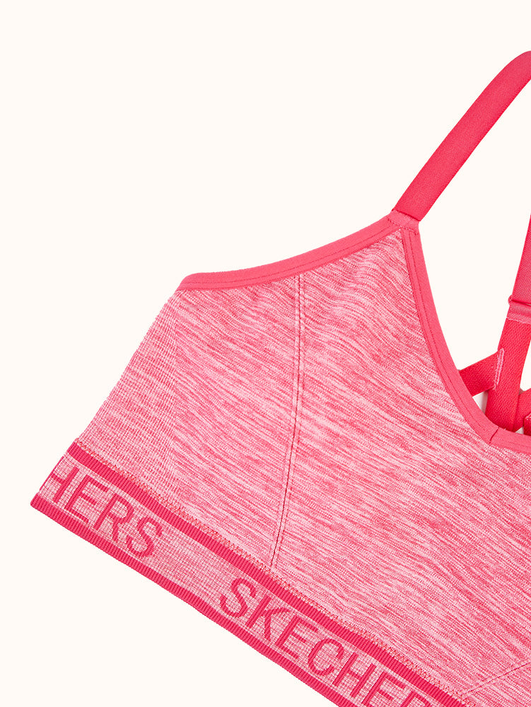 Seamless Strappy Sports Bra - Pink