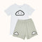 Girls' Cloud Wink Short Sleeve Organic Cotton Pajama Set
