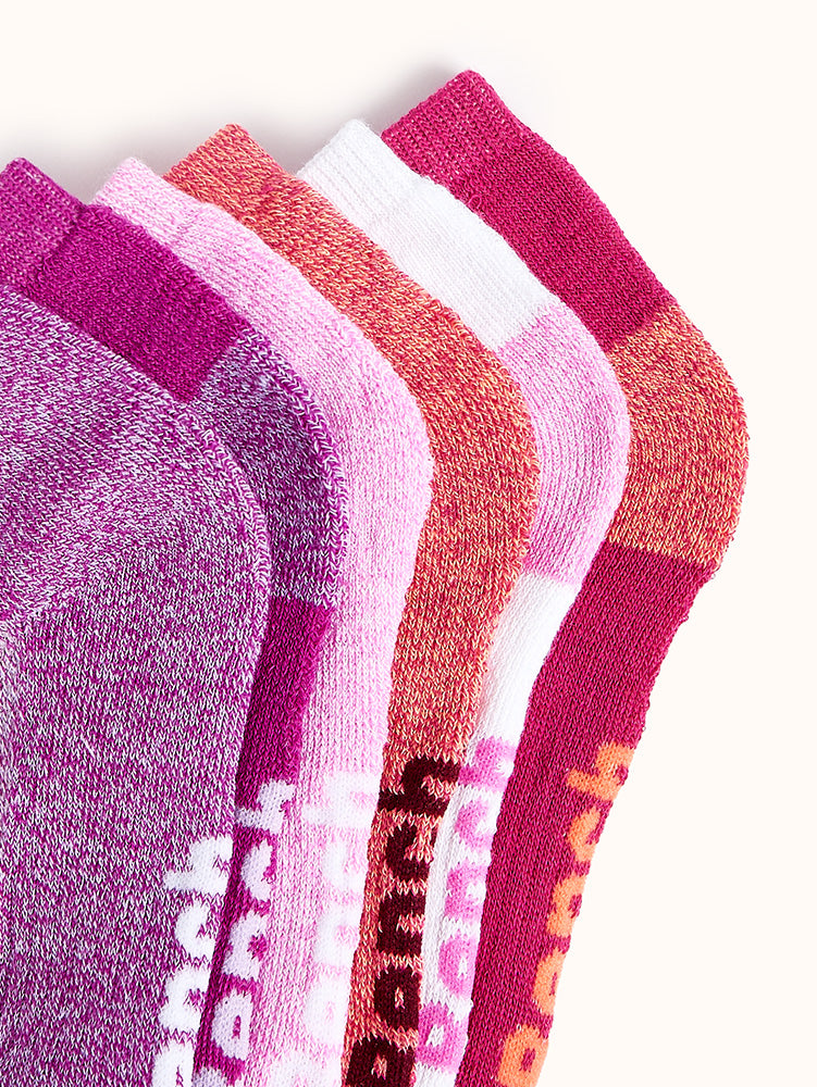 Girls' Half Cushion Ankle Socks (6 Pairs) - Assorted