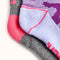 Demi-chaussettes entièrement coussinées violettes pour filles (2 paires)