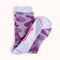 Demi-chaussettes entièrement coussinées violettes pour filles (2 paires)