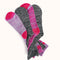 Demi-chaussettes d’extérieur violettes pour filles (4 paires)
