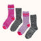 Girls' Outdoor Crew Boot Socks (4 Pairs) - Purple