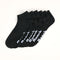 Men's Flat Knit Mesh Top Low-Cut Socks (6 Pairs) - Black
