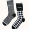 Men's Full Cushion Thermal Crew Socks (2 Pairs) - Black/White
