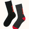 Men's Cushioned Thermal Crew Socks (2 Pairs) - Black/Red
