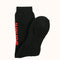 Demi-chaussettes coussinées noires/rouges pour hommes (2 paires)