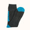 Men's Full Cushion Thermal Crew Socks (2 Pairs) - Black/Teal