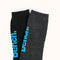 Men's Full Cushion Thermal Crew Socks (2 Pairs) - Black/Teal