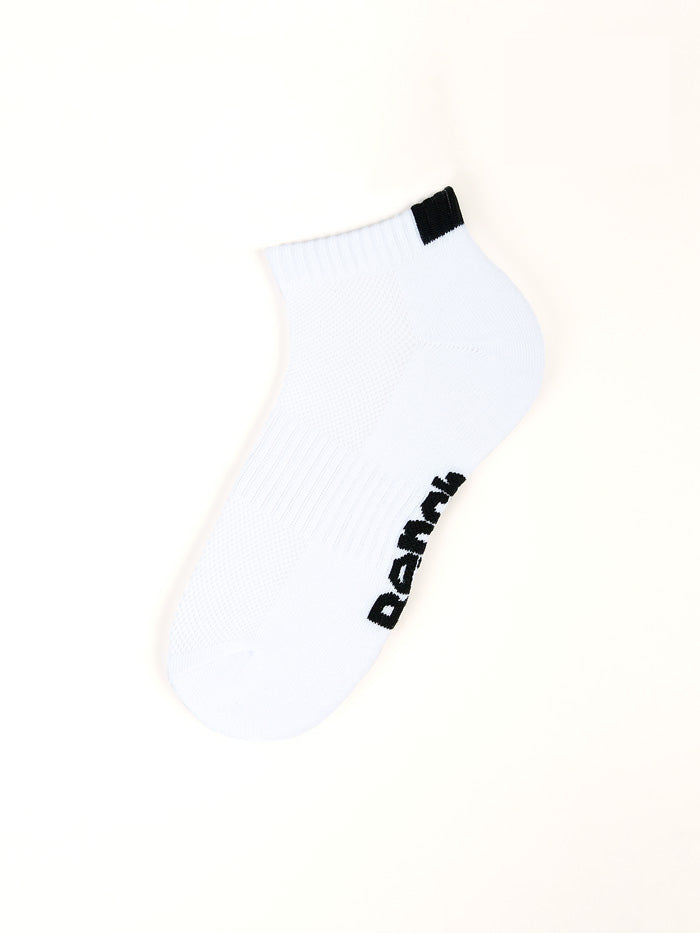 Men's Half Cushion Low-Cut Socks (6 Pairs) - Black/White