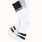 Men's Half Cushion Crew Socks (6 Pairs) - Black/White