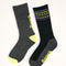 Men's Full Cushion Brushed Thermal Crew Socks (2 Pairs) - Grey/Green