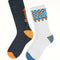 Men's Full Cushion Brushed Thermal Crew Socks (2 Pairs) - Assorted Colors
