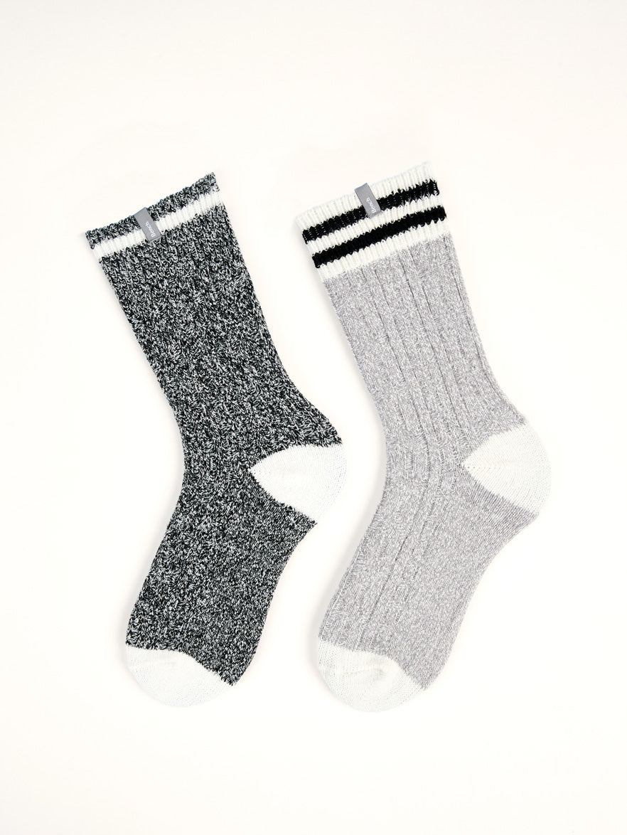 Women's Cable Warm Crew Socks (2 Pairs) - Grey