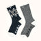 Demi-chaussettes antidérapantes noires pour femmes (2 paires)