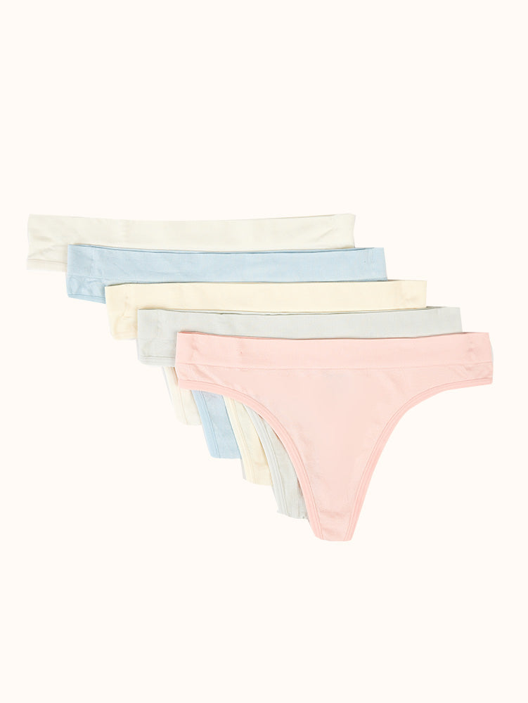 Women's Seamless Thong (2 Pack) - Pink/Blue