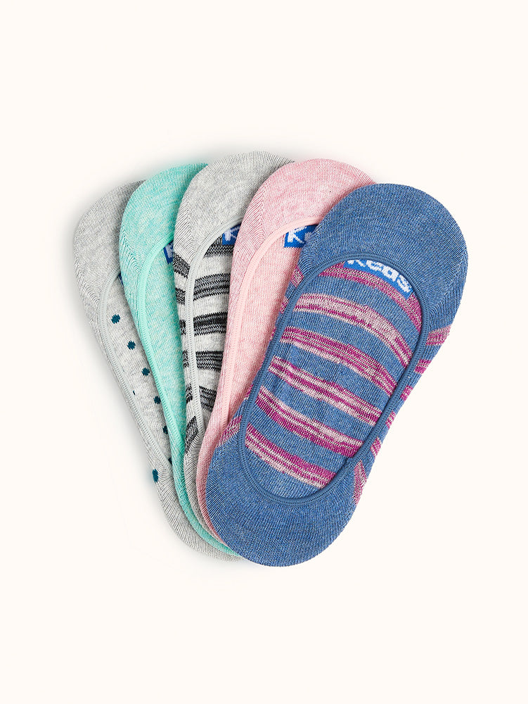 Women's Extra Low-Cut Liner Socks (5 Pairs) - Assorted Colors