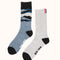 Men's Wool Crew Socks - Grey/Blue (2 Pairs)