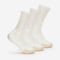 Unisex Maximum Cushion Crew Tennis Socks (3 Pairs) - White